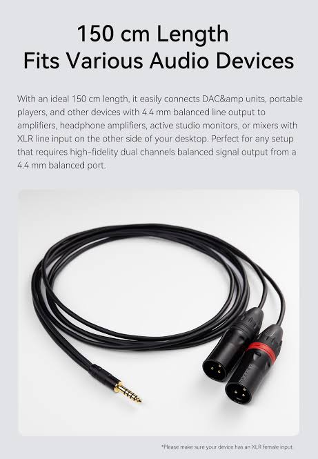 TOPPING B4XM-150 4.4mm to Dual XLR Male Oxygen-free Copper Cable - 5