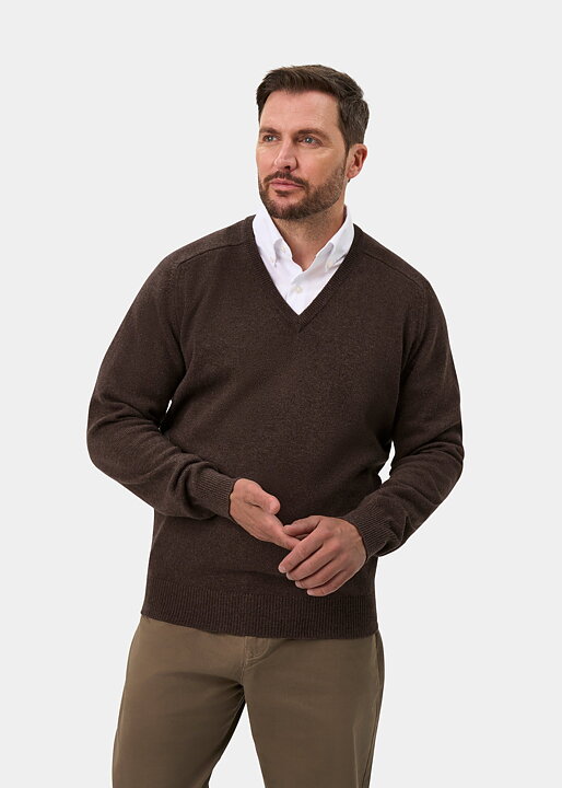 product-image Tröja v-hals mörkbrun från Alan Paine