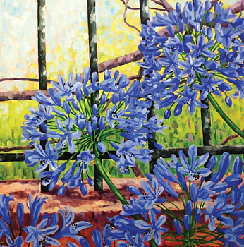 Zoe Elizabeth Norman : Blue Agapanthus - Kort med kuvert