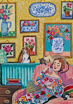 Stephanie Lambourne : A Purrfect Moment - Kort med kuvert