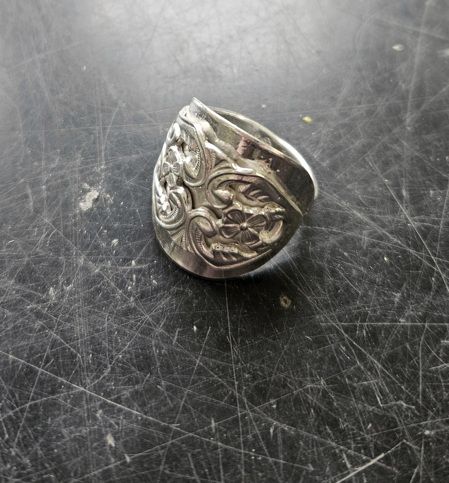 Sked ring i äkta silver - 2