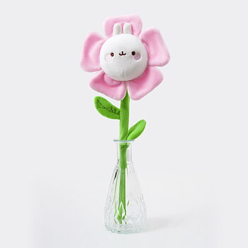 Molang som blomma – mjuk och kawaii plyschfigur 33 cm