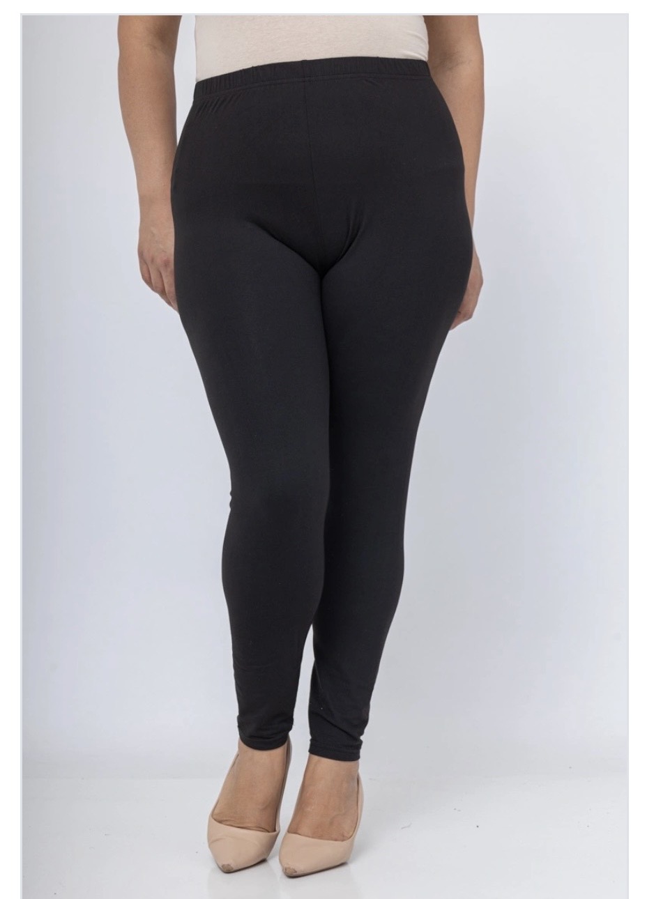Leggings med resårmidja, svart  - 3