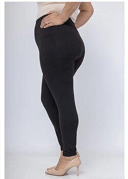 Leggings med resårmidja, svart 