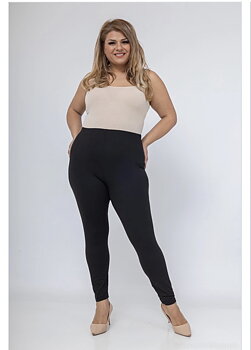 Leggings med resårmidja, svart 