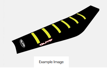 Guts Sätesöverdrag Ribbed Cover High, Black/Neon Yellow, Triumph 250MX 24-