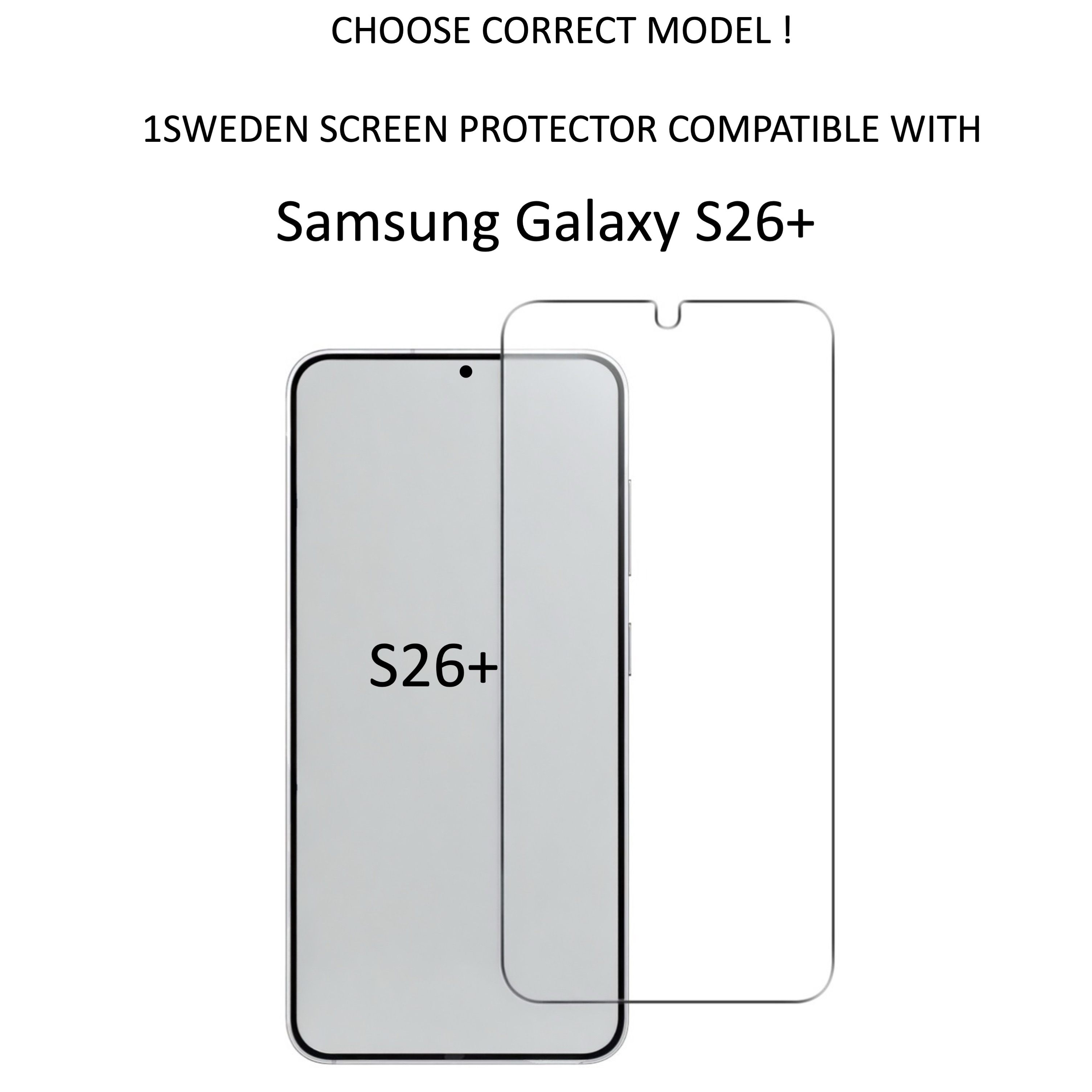 1SWEDEN skärmskydd för Samsung Galaxy S26+ Plus - Härdat glas - 2
