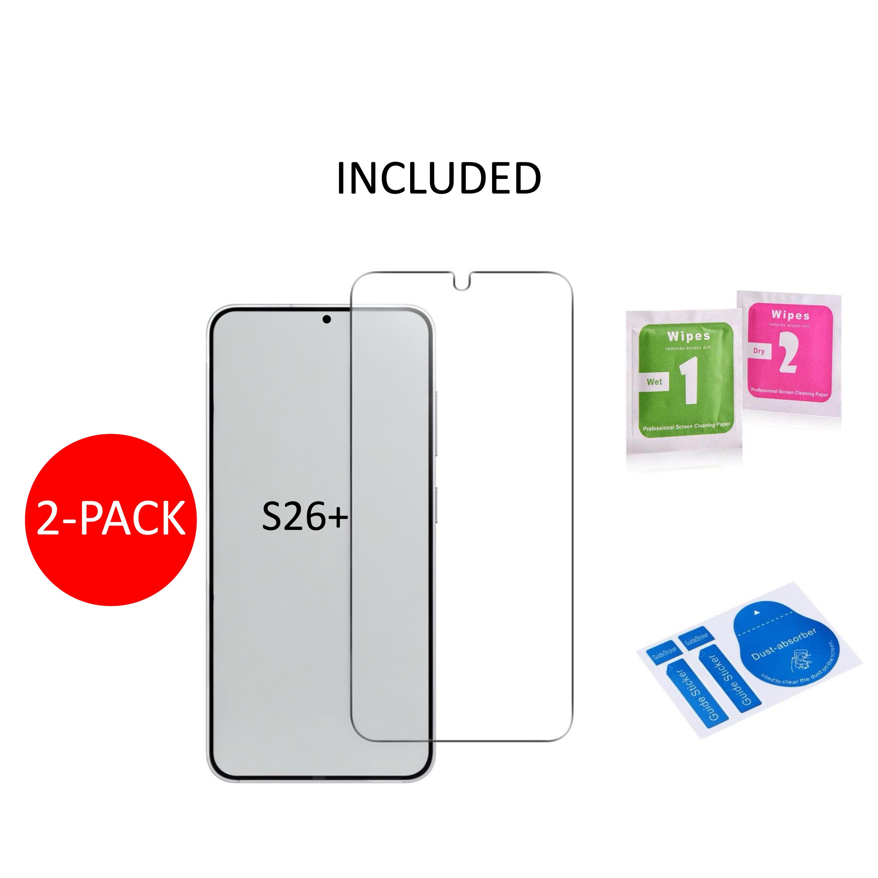 2-Pack 1SWEDEN skärmskydd för Samsung Galaxy S26+ Plus - 4