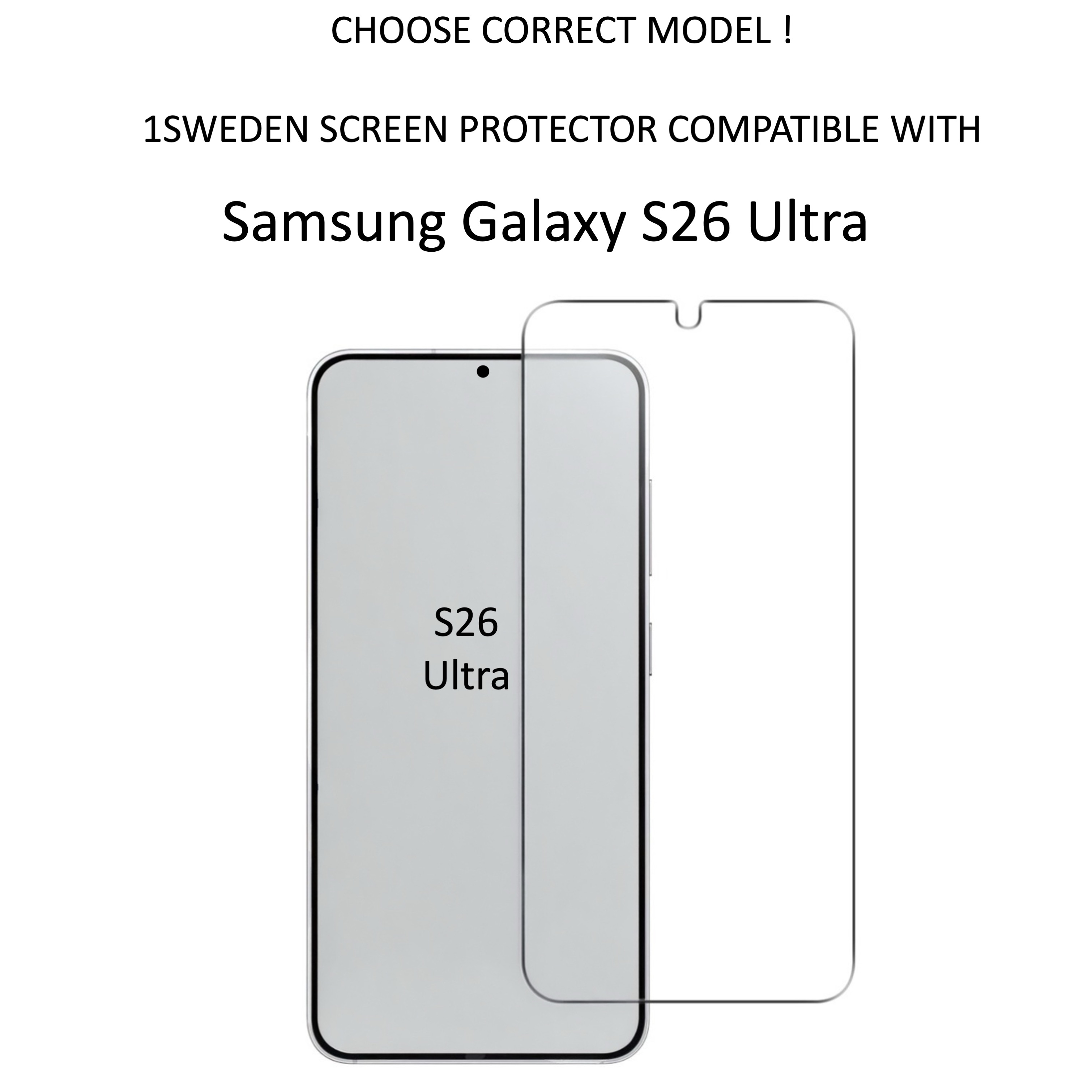 1SWEDEN skärmskydd för Samsung Galaxy S26 Ultra - Härdat glas - 2