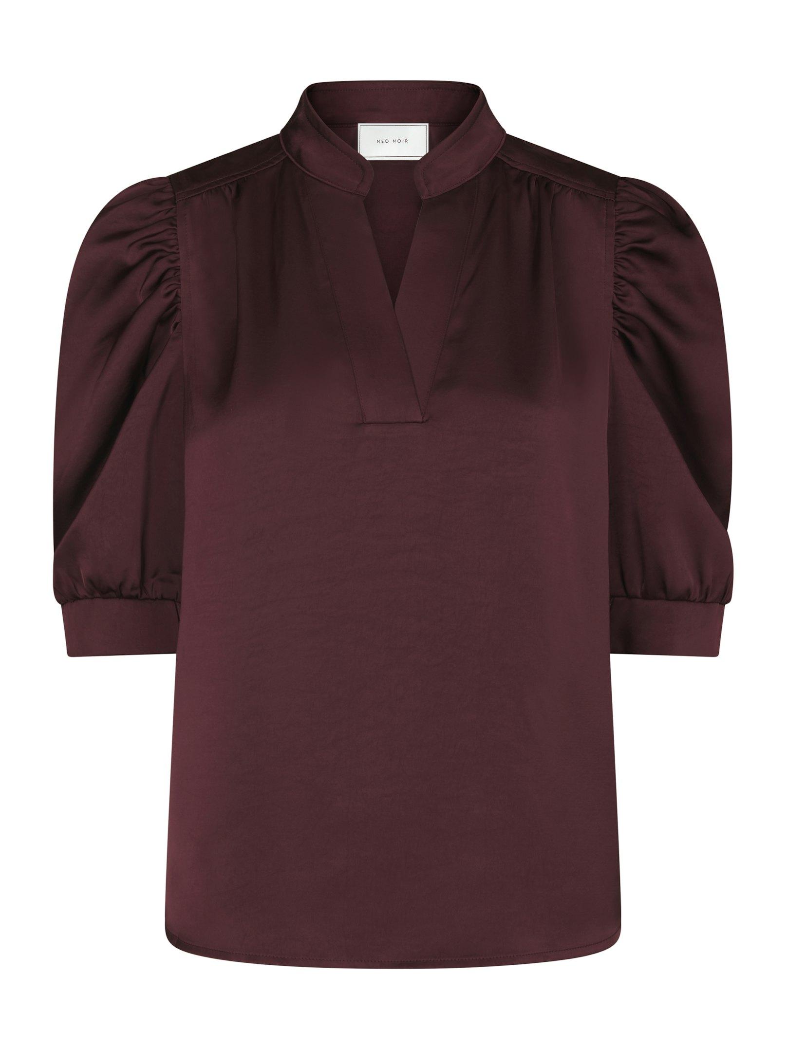 Roella Heavy Sateen Blouse Burgundy