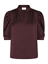 Roella Heavy Sateen Blouse Burgundy