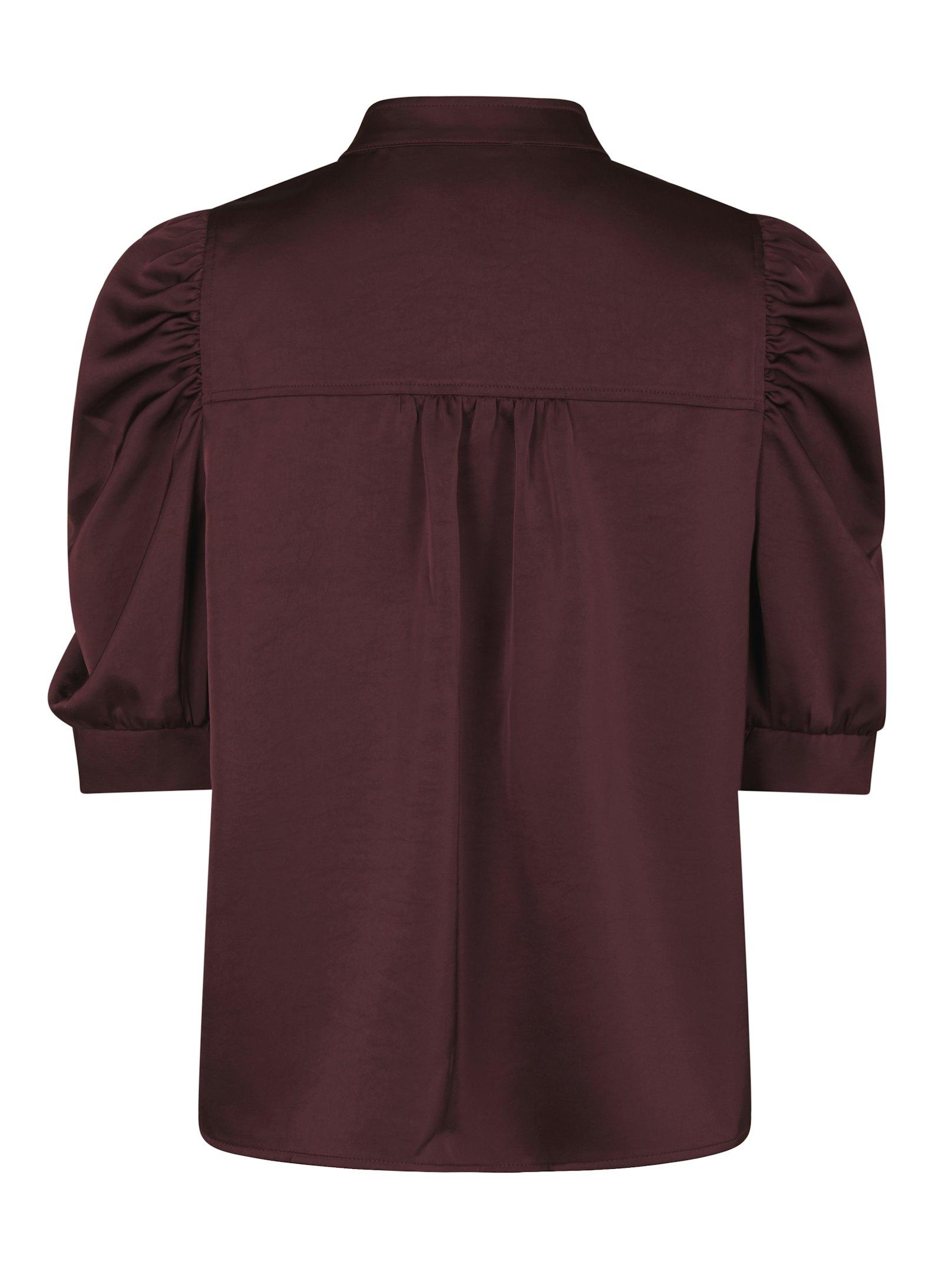 Roella Heavy Sateen Blouse Burgundy - 2