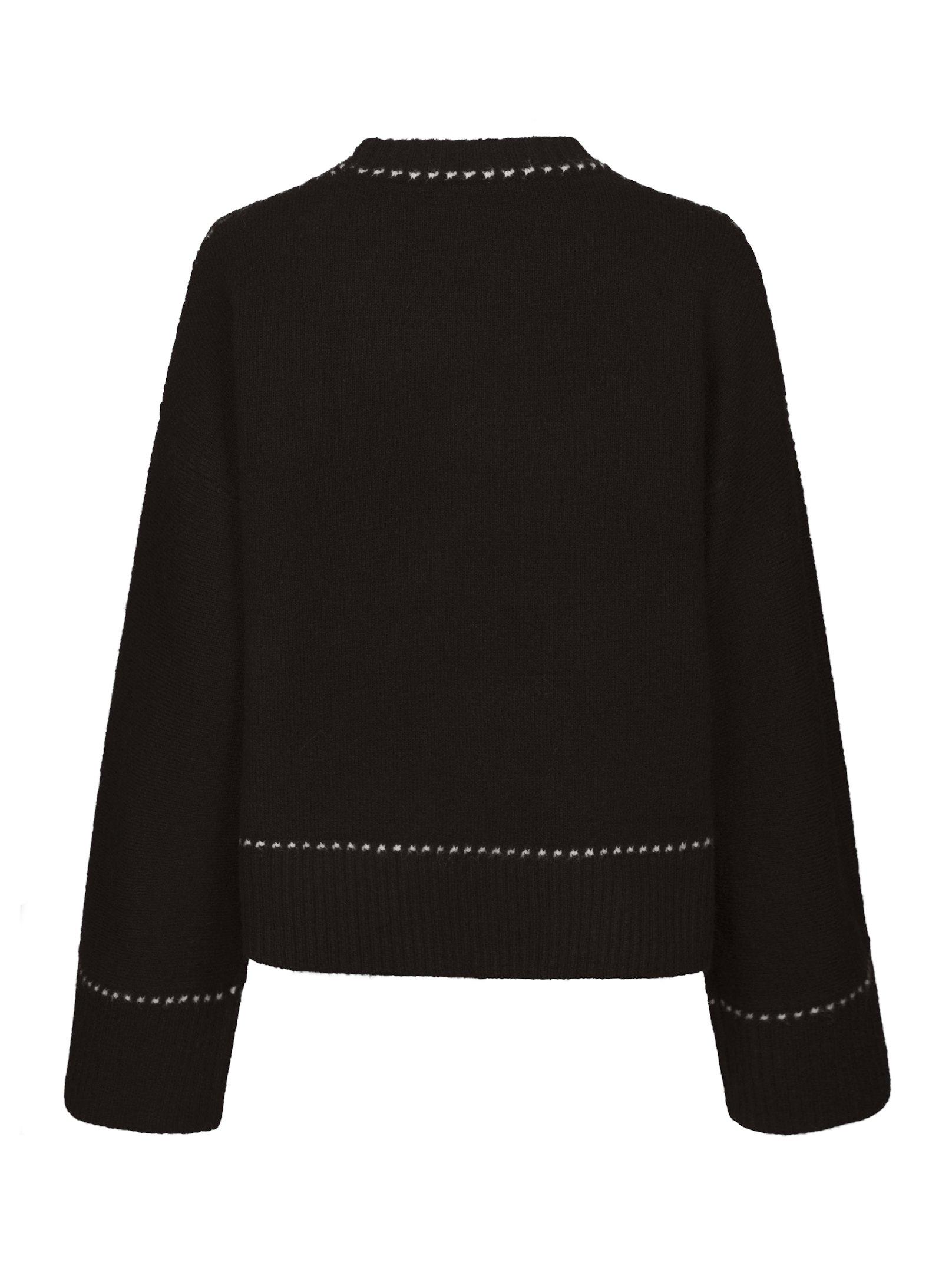 Roeme Knit Stitch Blouse Dark brown - 2
