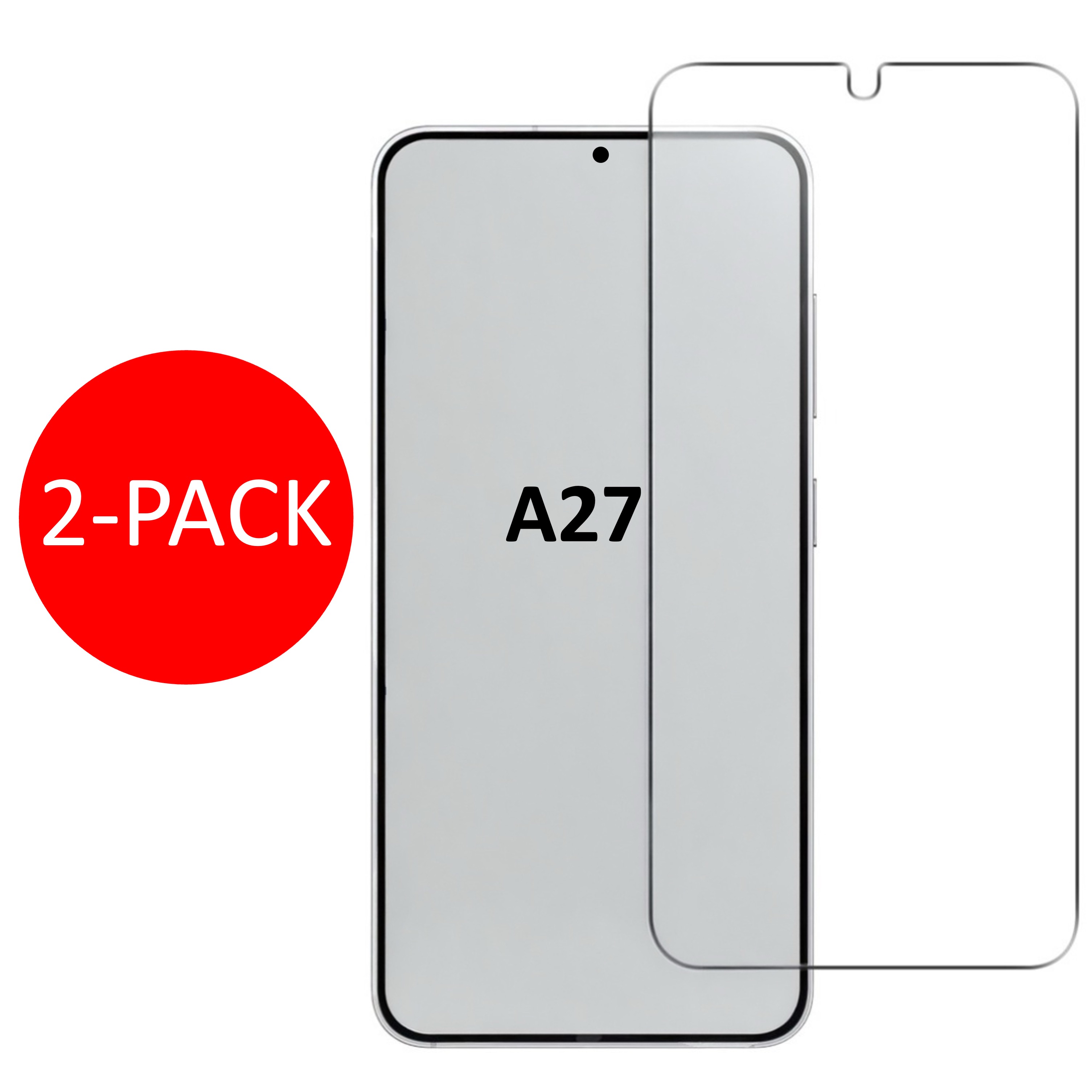 2-Pack 1SWEDEN skärmskydd för Samsung Galaxy A27 - Härdat Glas