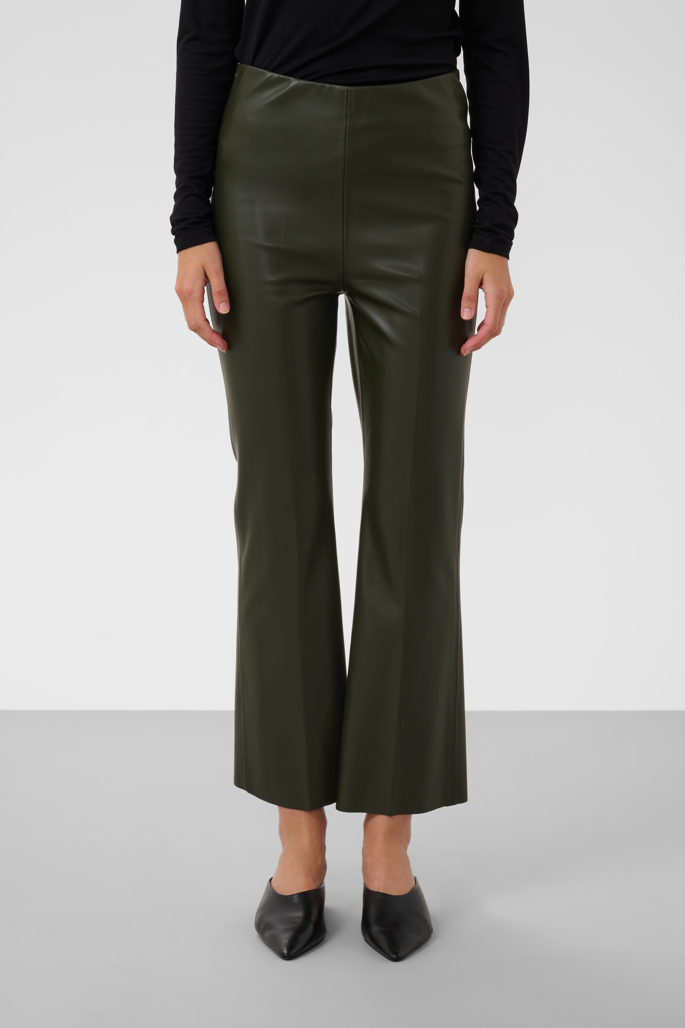SLKaylee PU Kickflare Pants Rosin - 6