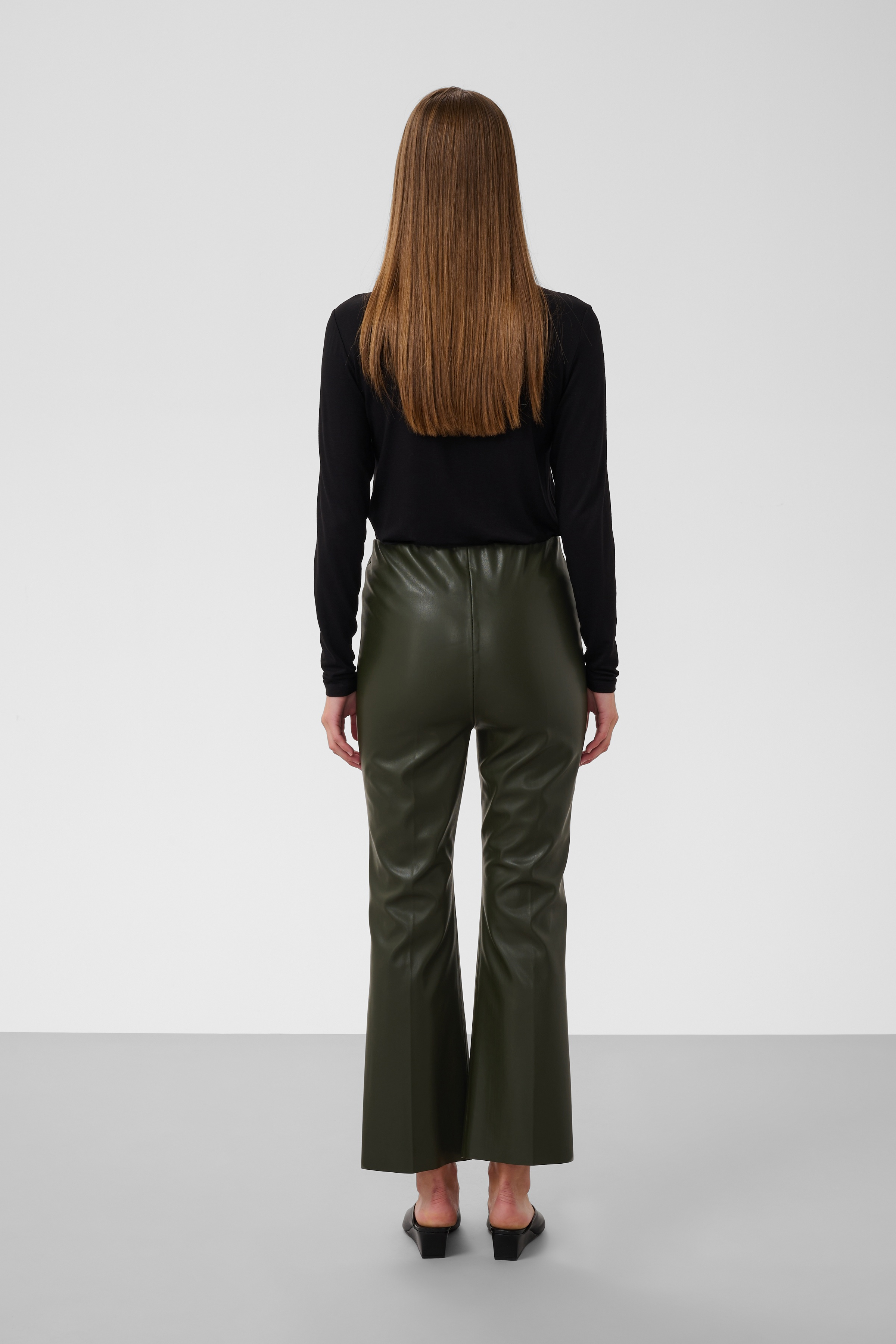 SLKaylee PU Kickflare Pants Rosin - 5