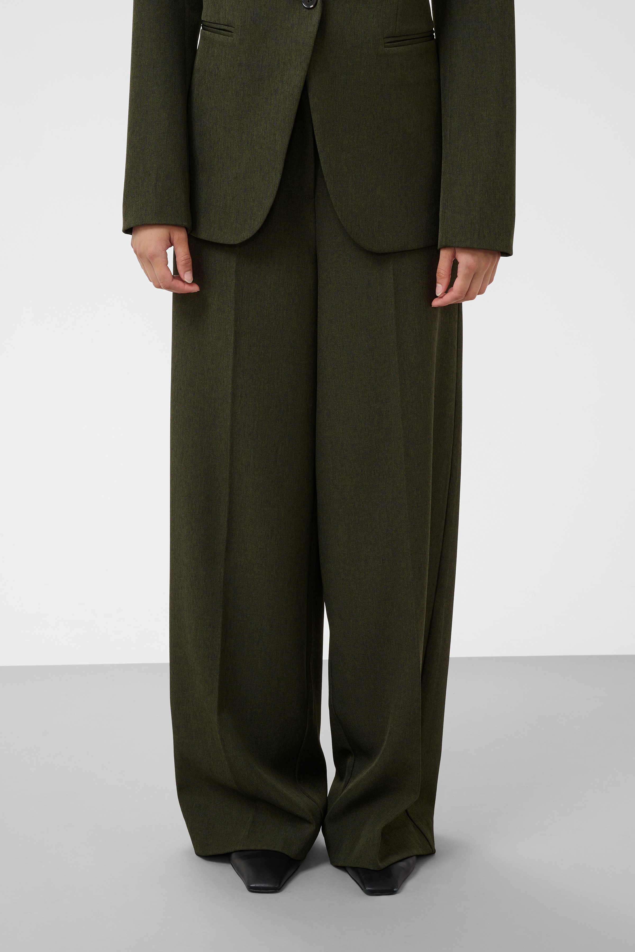 SLLilu Corinne Wide Long Pants Rosin Melange - 4