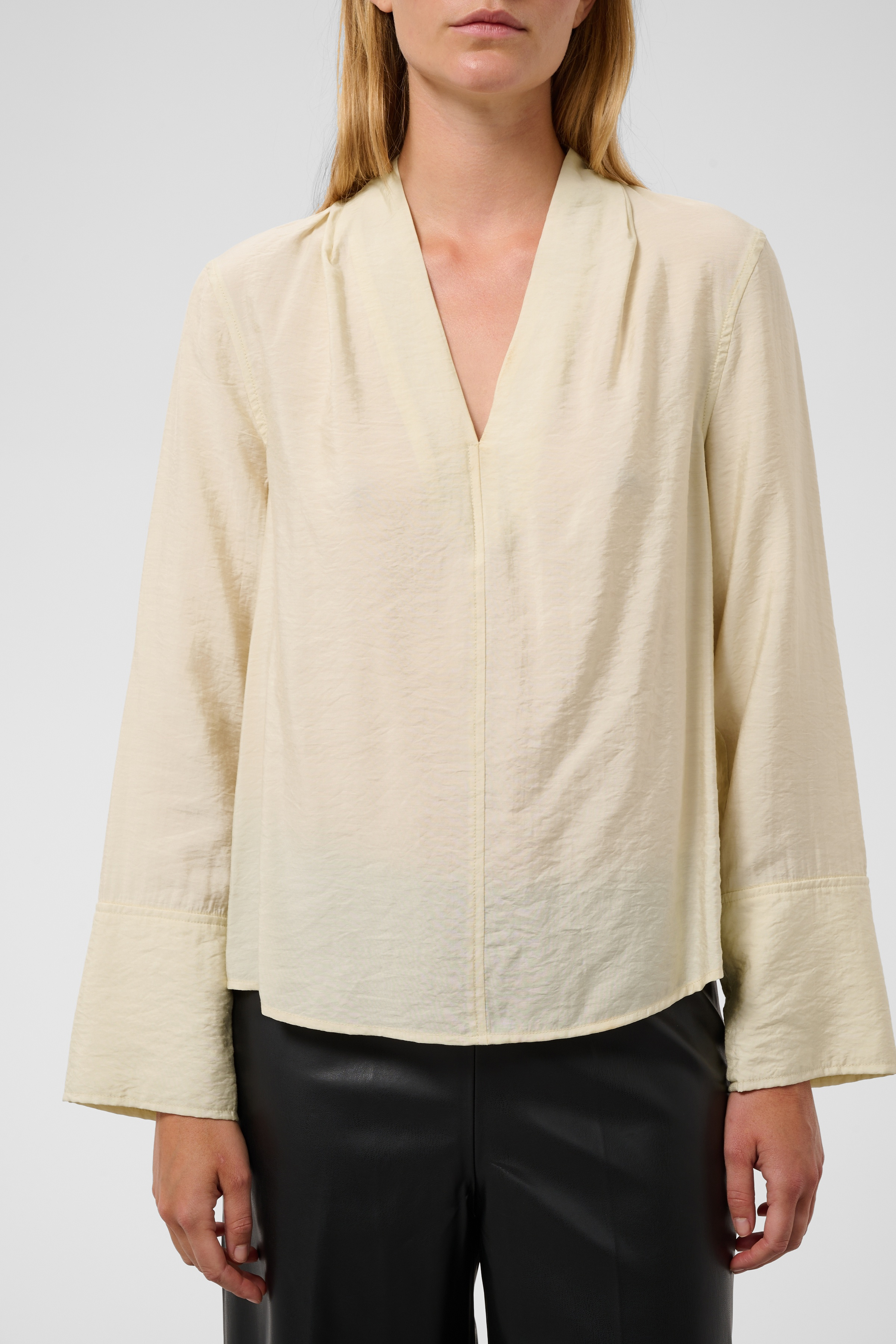 SLLeodora Merapi V-neck Blouse Pistachio Shell - 3
