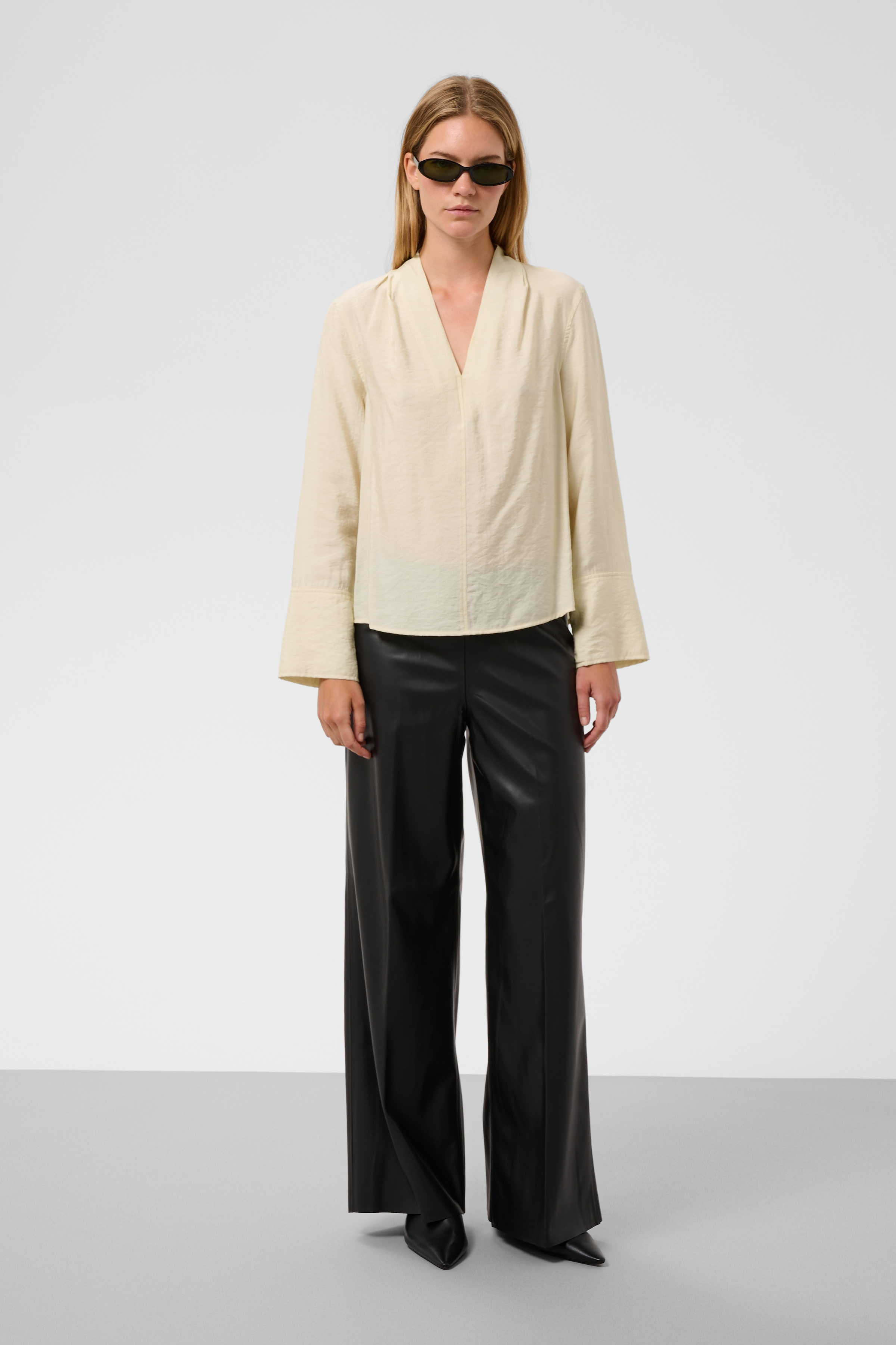 SLLeodora Merapi V-neck Blouse Pistachio Shell - 4