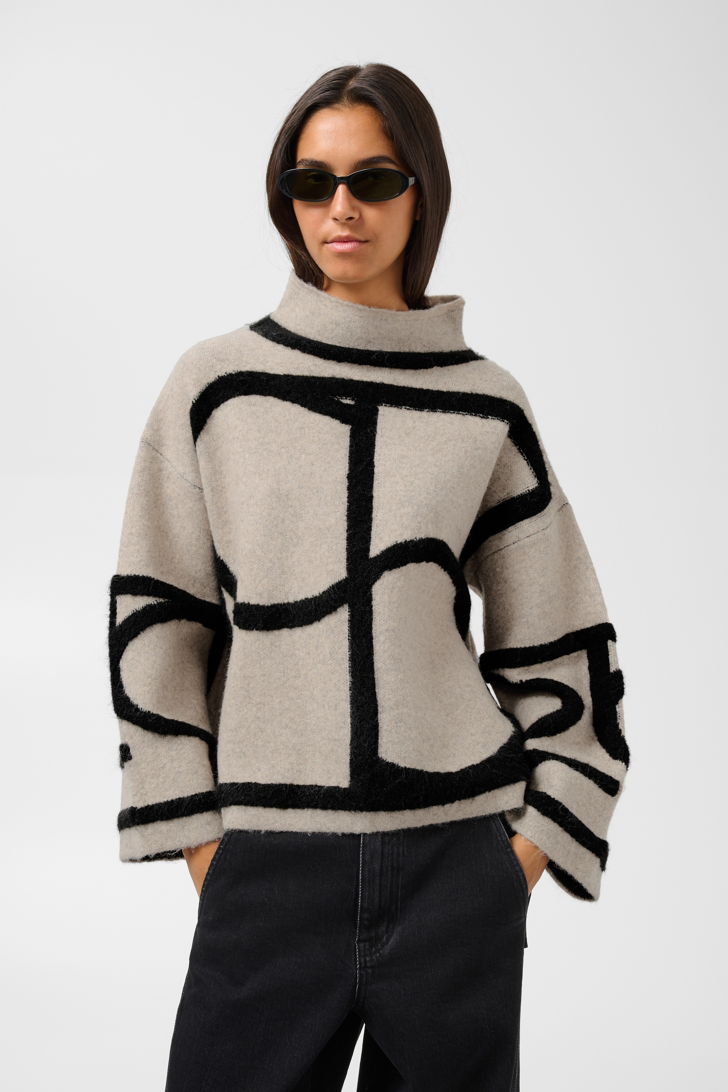 SLSorea Mono Pullover Beige w Black monogram - 6