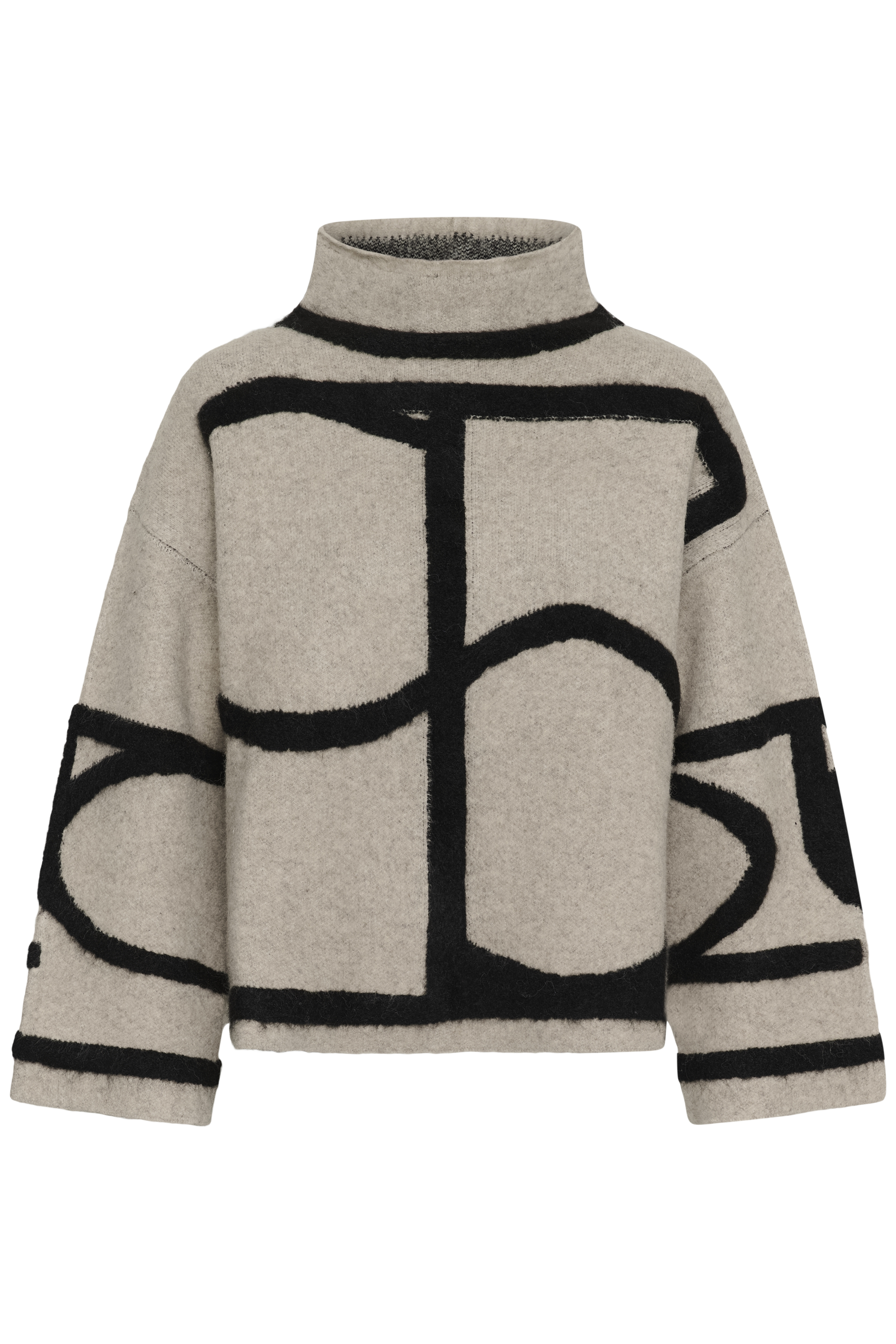 SLSorea Mono Pullover Beige w Black monogram