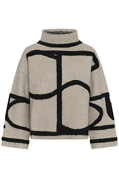 SLSorea Mono Pullover Beige w Black monogram