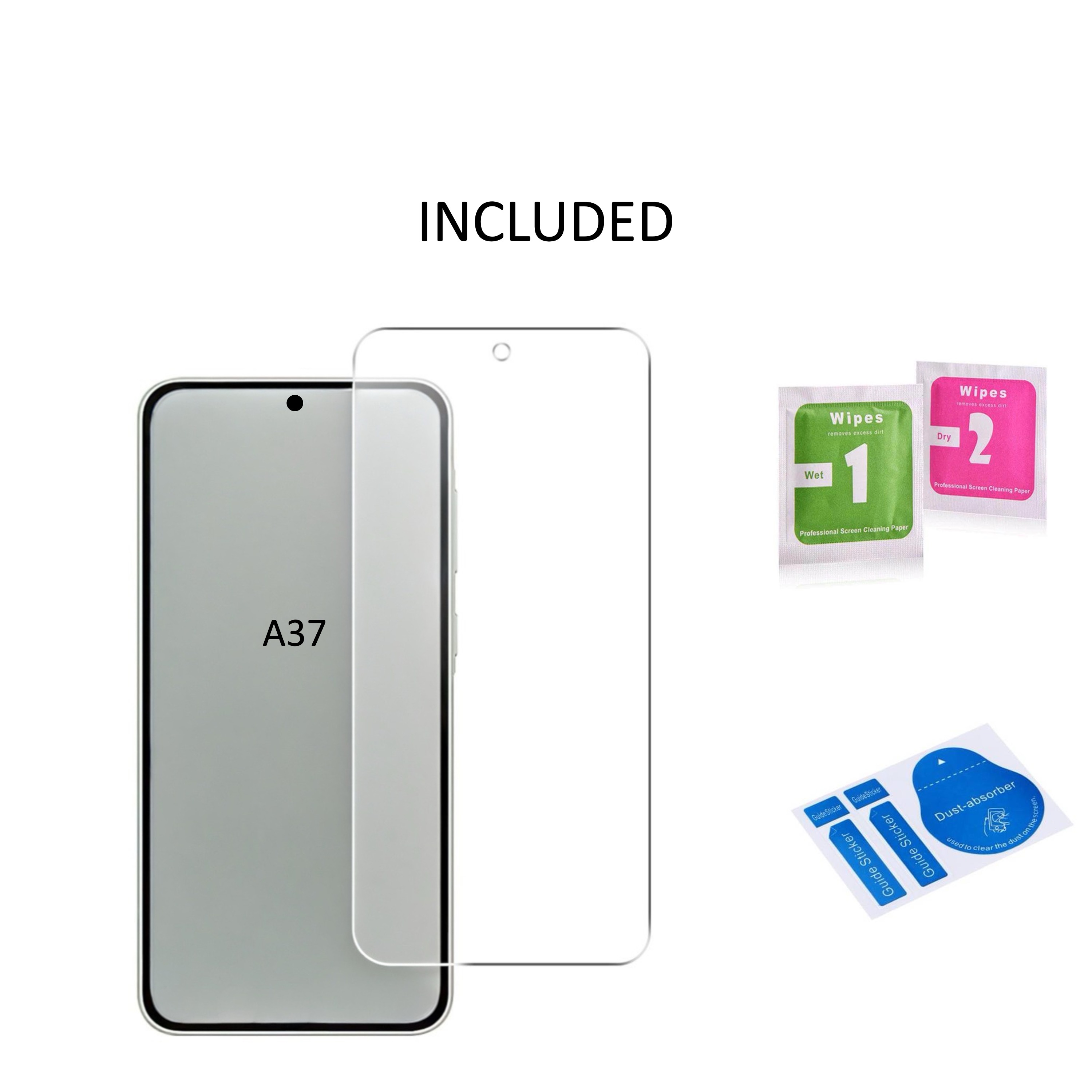 1SWEDEN skärmskydd för Samsung Galaxy A37 - Härdat Glas 1-pack - 4