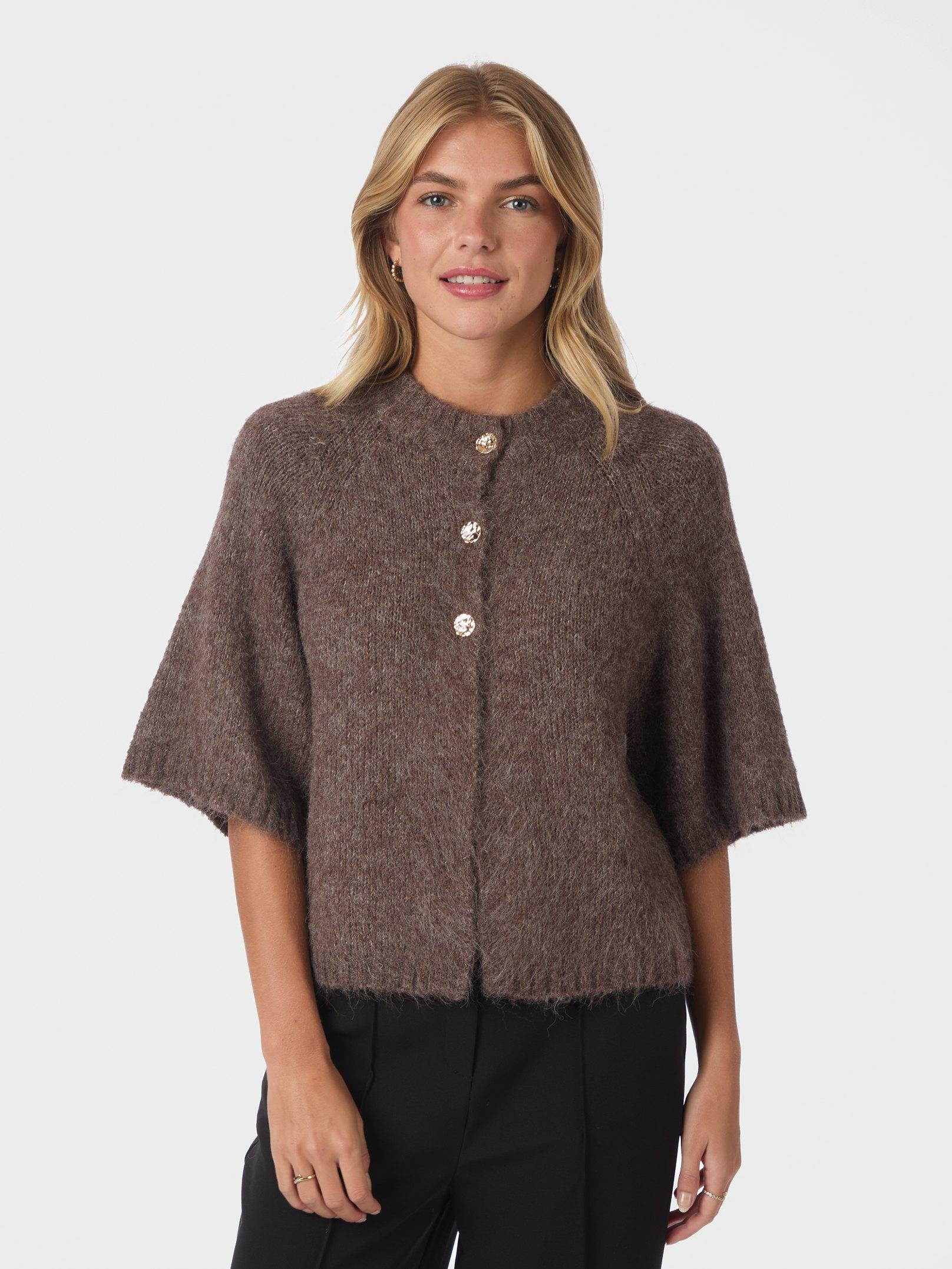 Benuta Fluffy Knit Cardigan Light Brown - 3