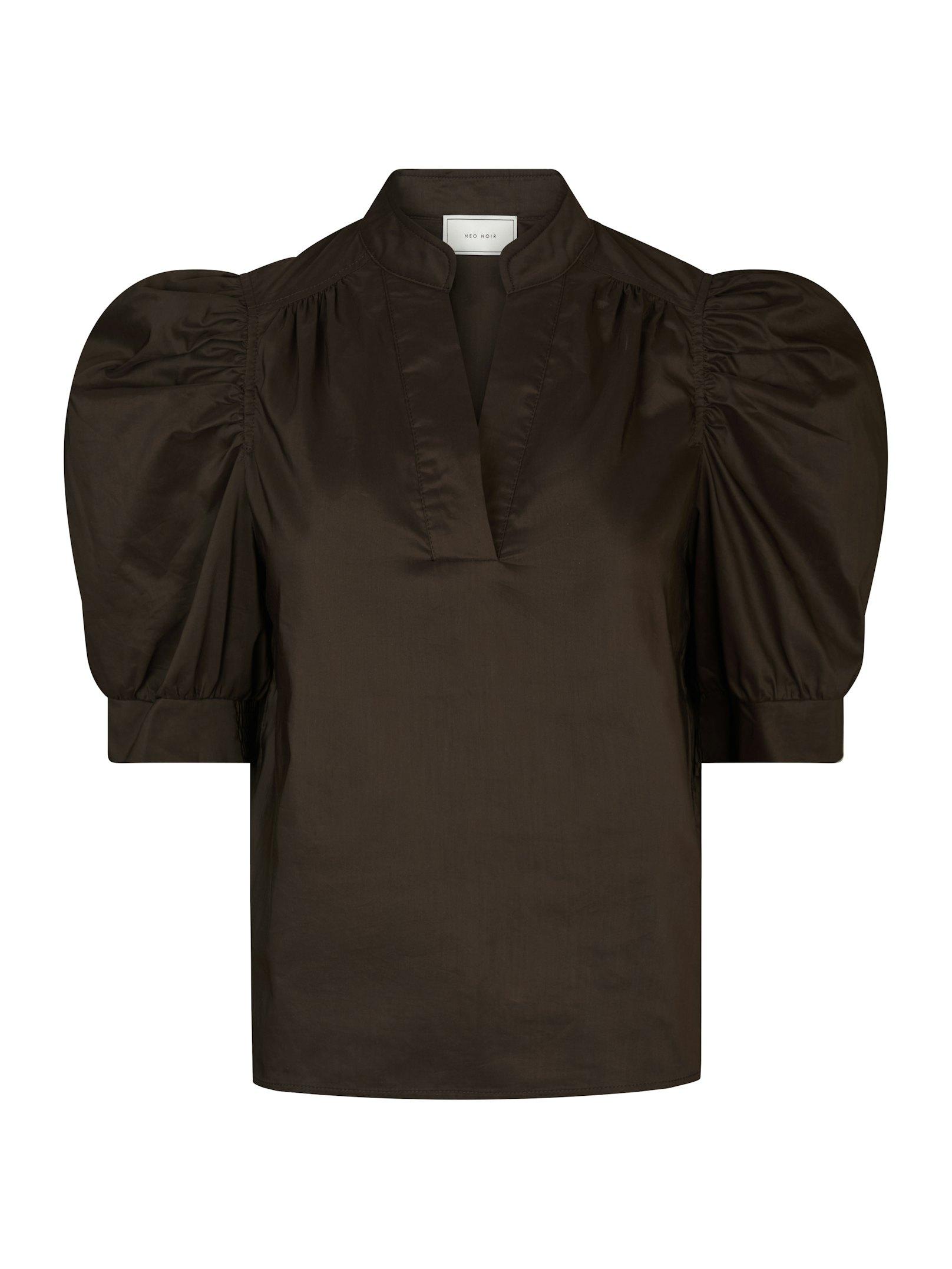 Roella Poplin Blouse Chocolate Brown