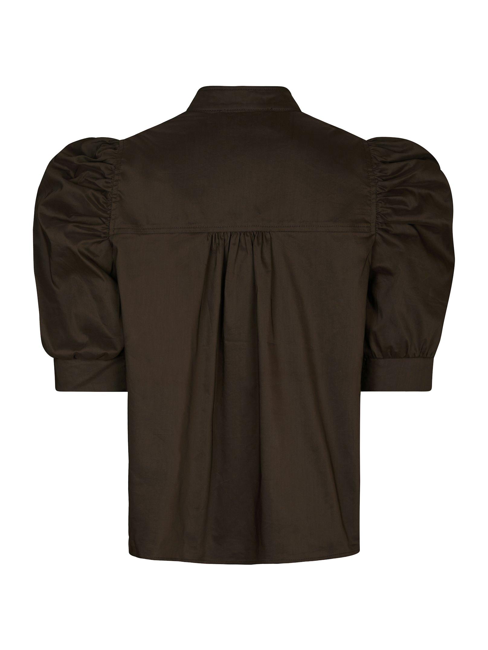 Roella Poplin Blouse Chocolate Brown - 4
