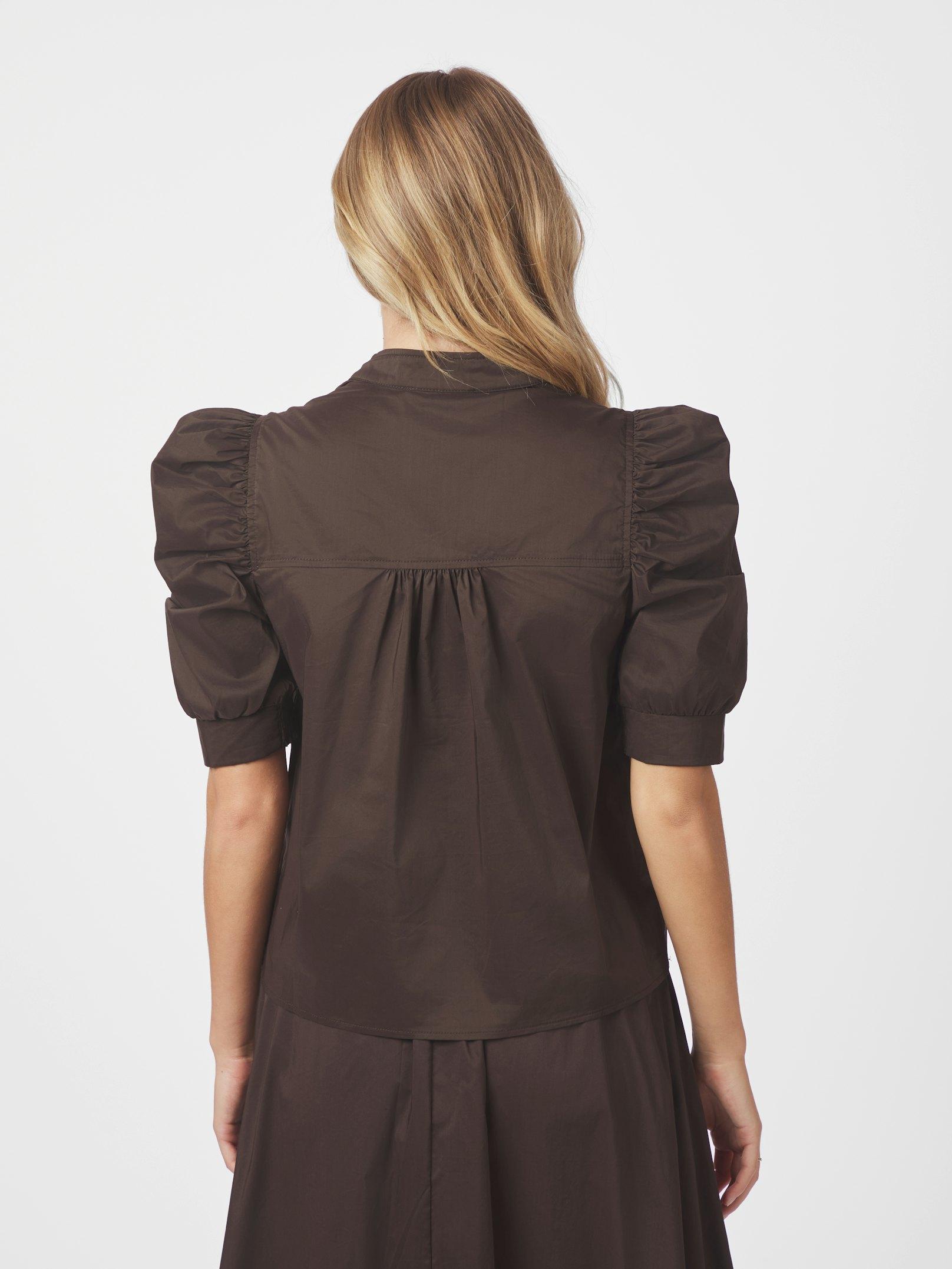 Roella Poplin Blouse Chocolate Brown - 7