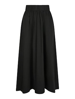 Yara Long Poplin Skirt Black