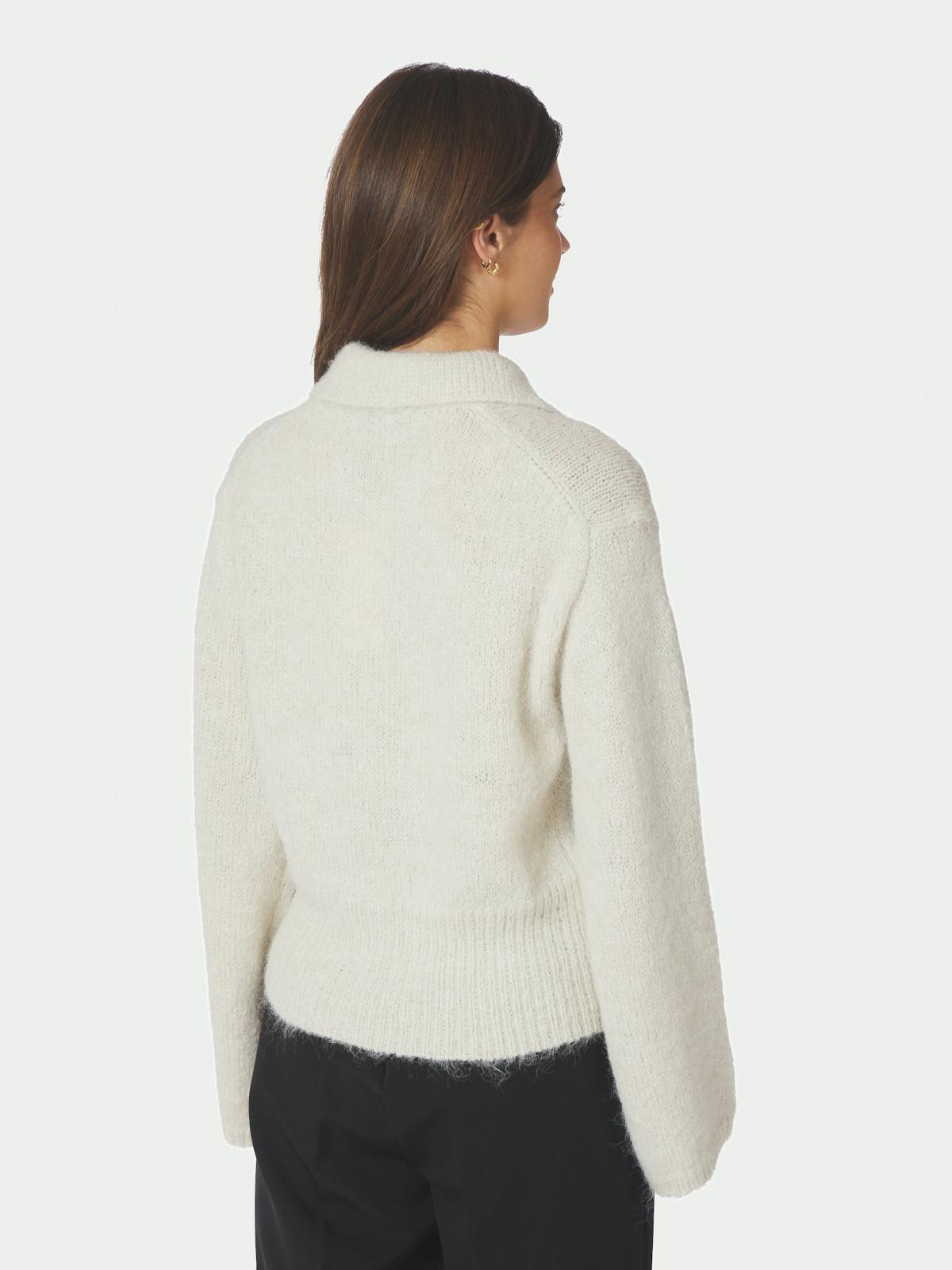Neo Noir Ramera Fluffy Knit Cardigan, Off White - 4