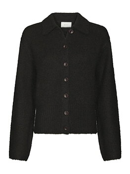 Neo Noir Ramera Fluffy Knit Cardigan, Dark Brown