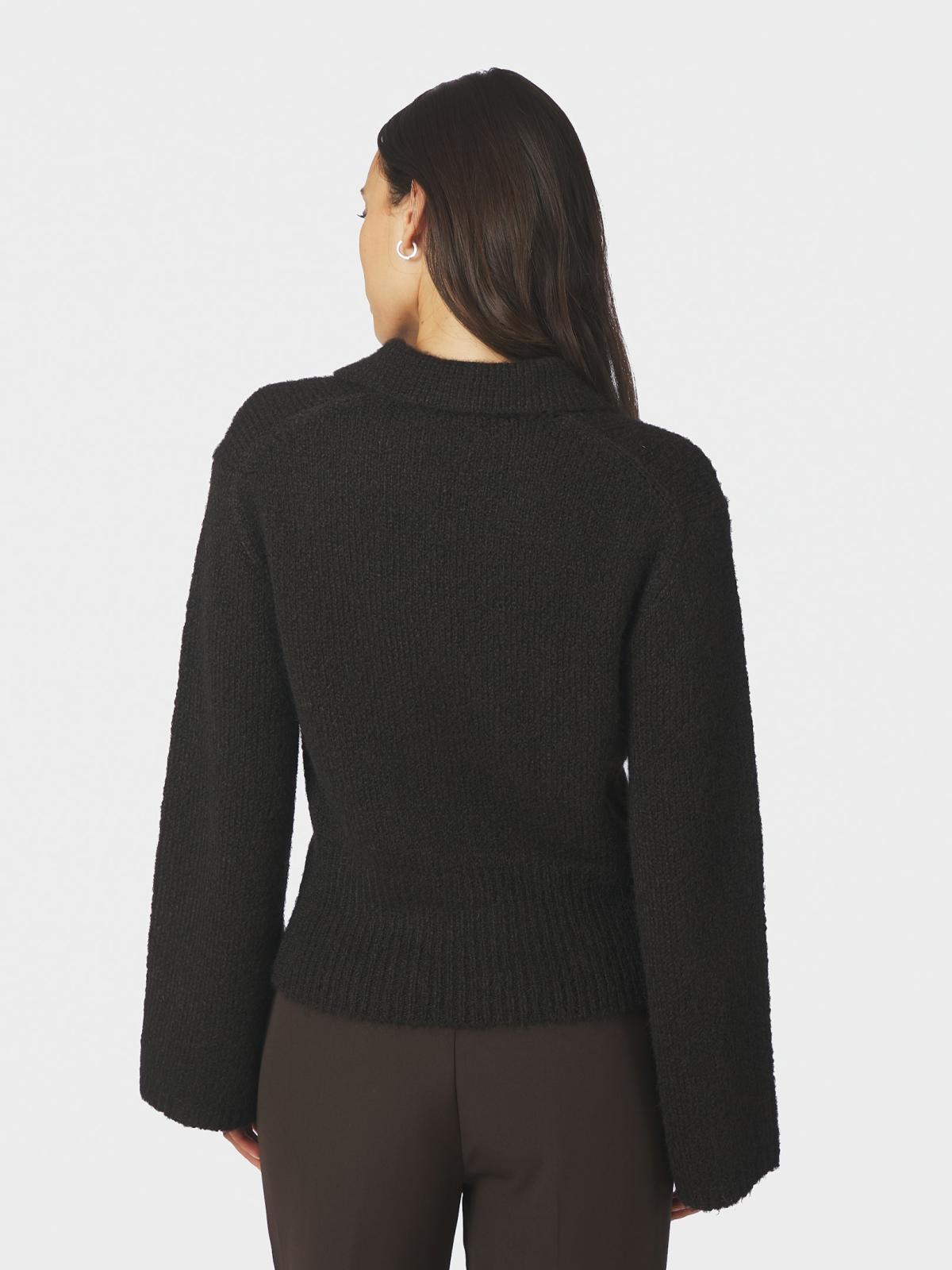 Neo Noir Ramera Fluffy Knit Cardigan, Dark Brown - 4