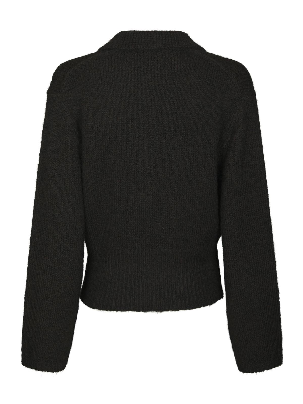 Neo Noir Ramera Fluffy Knit Cardigan, Dark Brown - 2
