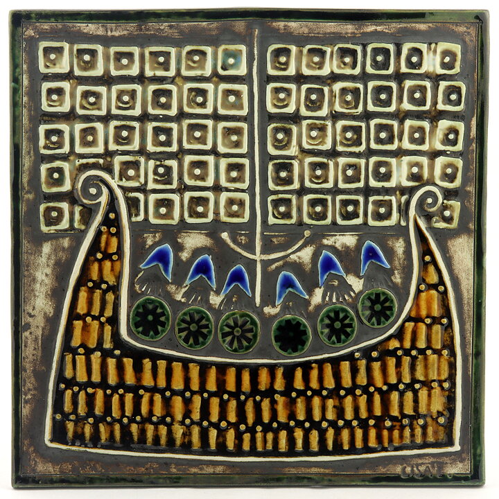 Lisa Larson (Unik 1961) Striking Ship Wall Plaque 23 cm (12)