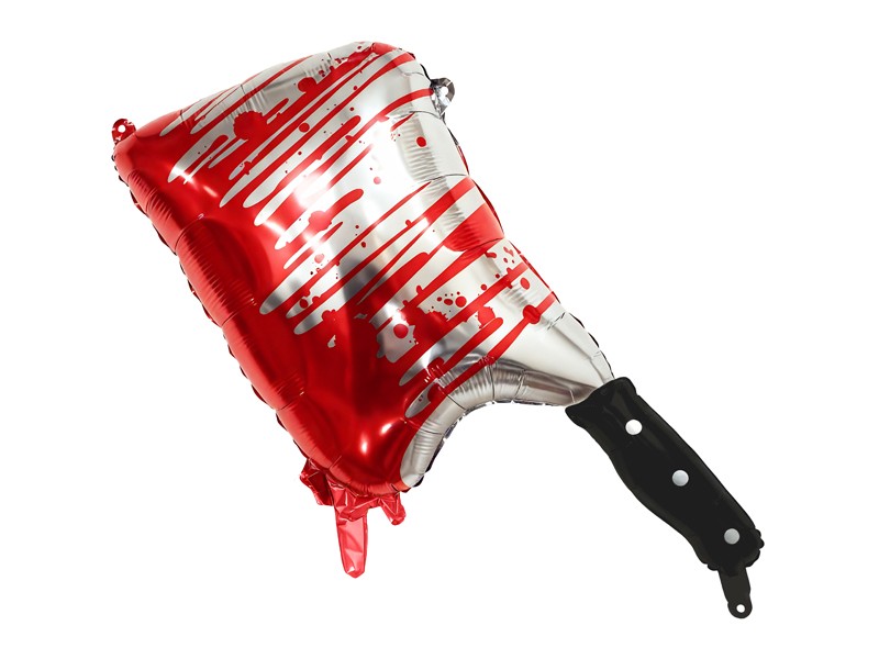 Folieballong blodig köttyxa 88,5 cm till Halloween