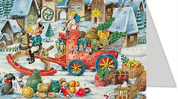 Adventskalenderkort - Leksaksvagnen