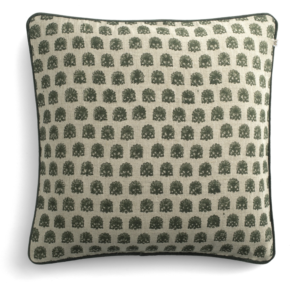 Chamois Kuddfodral Linen & Velvet Mira Moss Green - 50x50