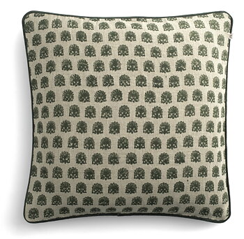 Chamois Kuddfodral Linen & Velvet Mira Moss Green - 50x50