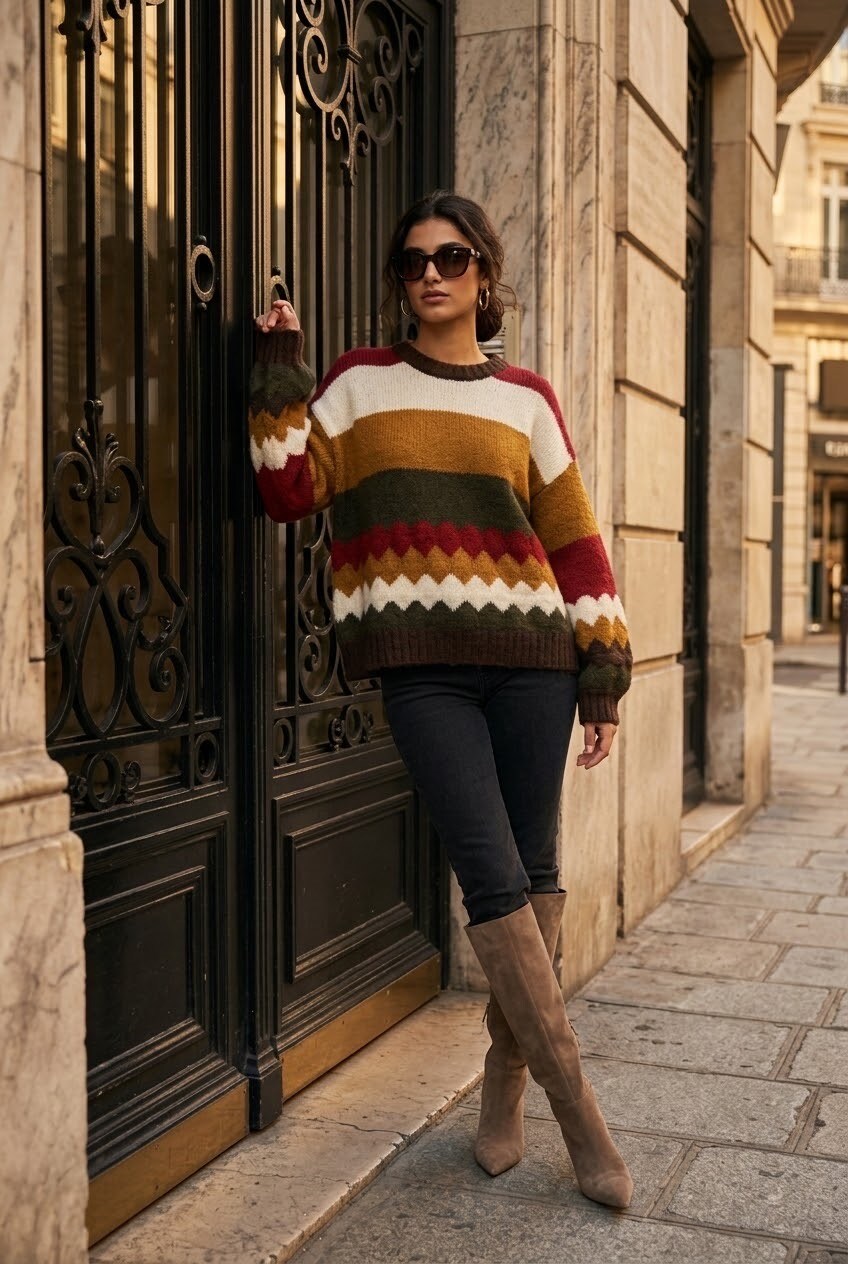 Knit sweater olive - 2