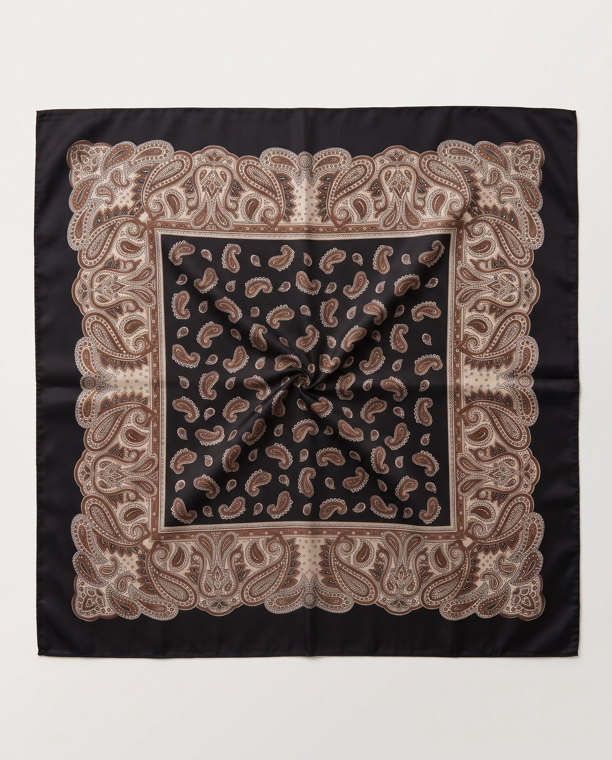Scarf mini paisley black - 2
