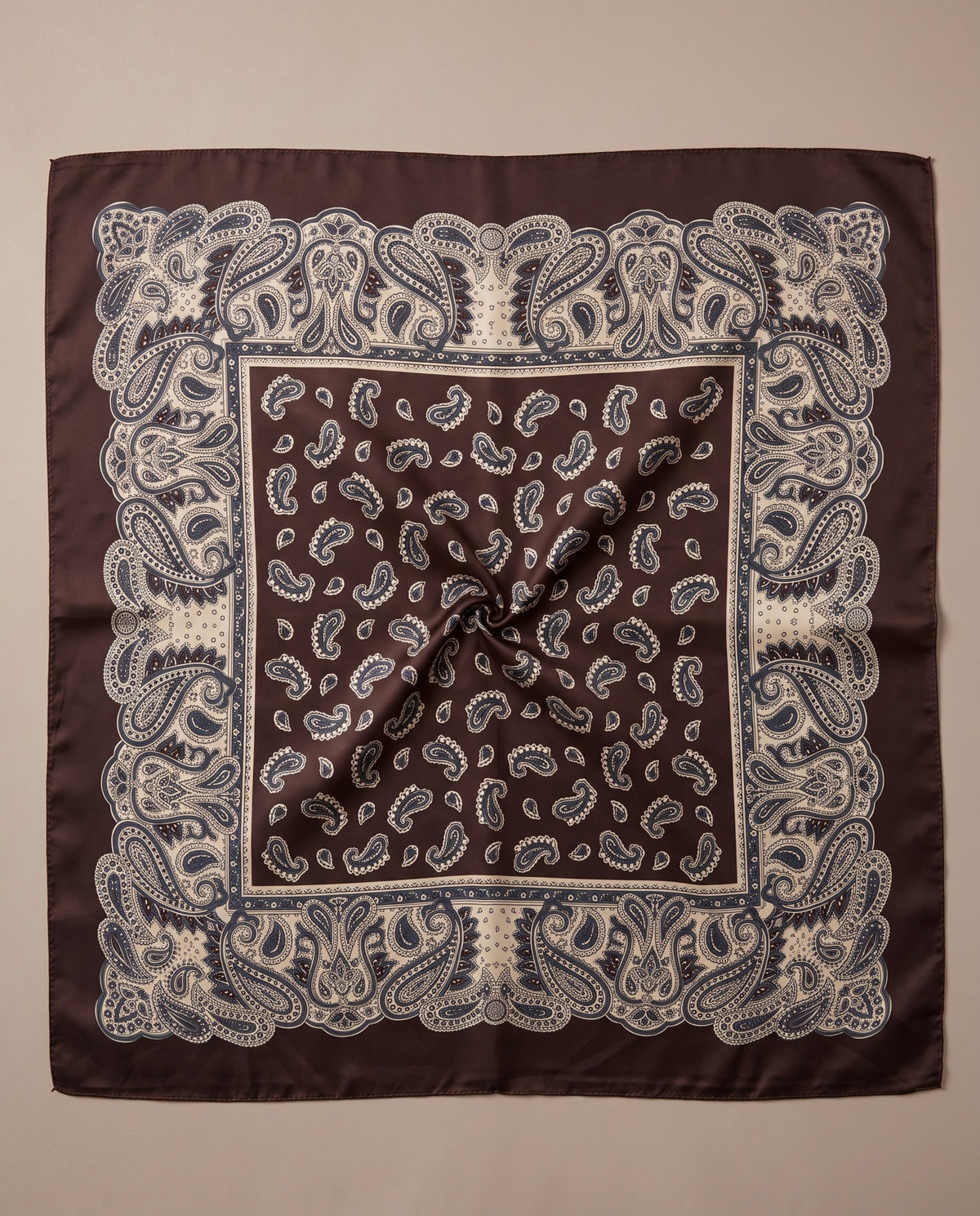 Scarf mini paisley brown - 2