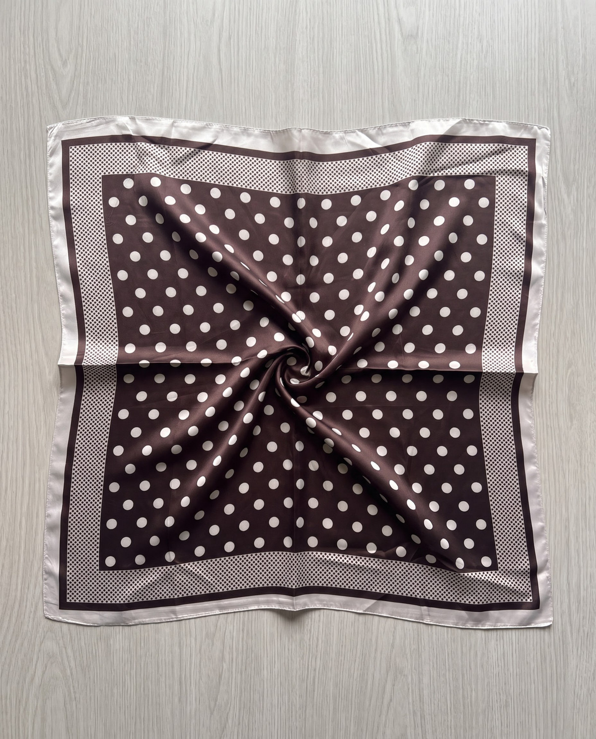 Scarf mini polkadot brown - 2