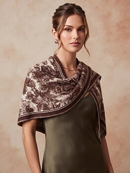 Scarf triangle brown