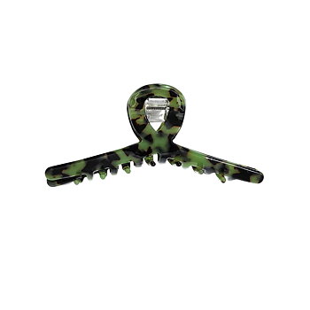 Hair claw slim green turtle