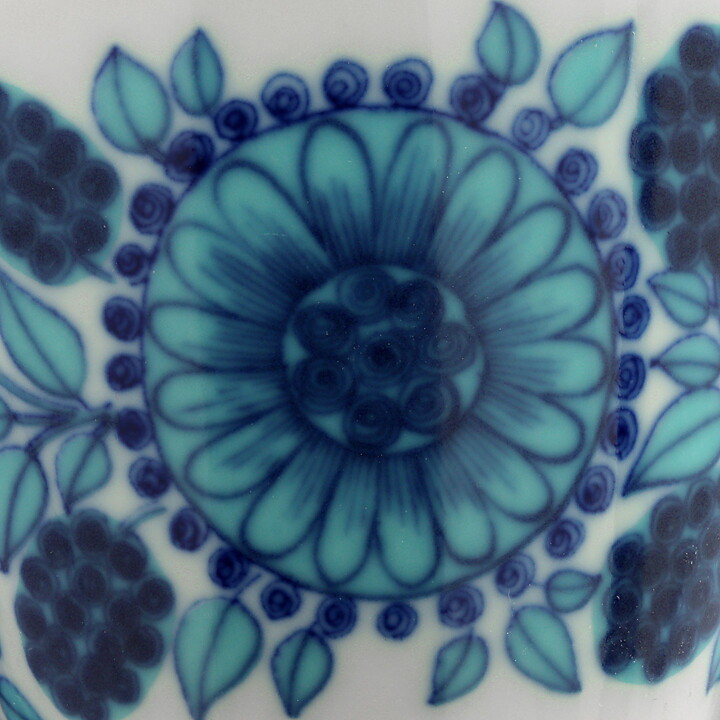 ライヤ・ウオシッキネン  Johannaシリーズ  青/ターコイズの花のコーヒーカップ  10cm  1968年  [サンプル画像]
