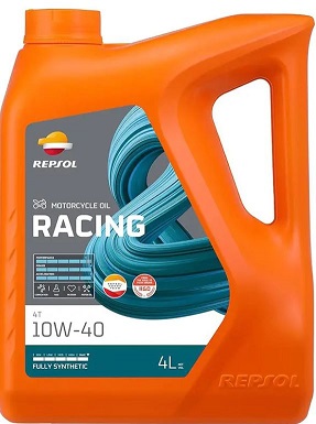 Repsol 10W-40 Racing Helsyntetisk MC Olja 4 liter 