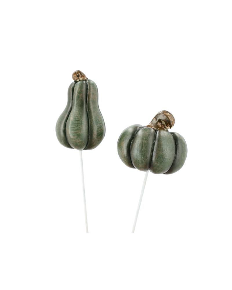 Dekorationspumpa på pinne Grön 2-pack – A Lot Decoration